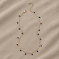 Choker náhrdelník s modrými kameňmi