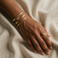 Súprava náramku a prsteňa s abstraktným hadom